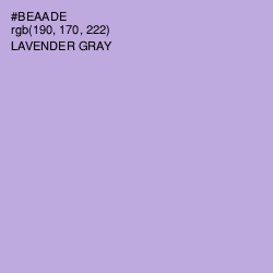 #BEAADE - Lavender Gray Color Image